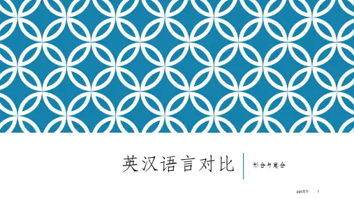英汉对比+形合与意合  ppt课件
