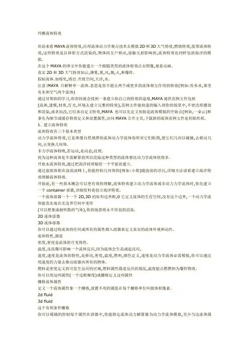 maya流体特效