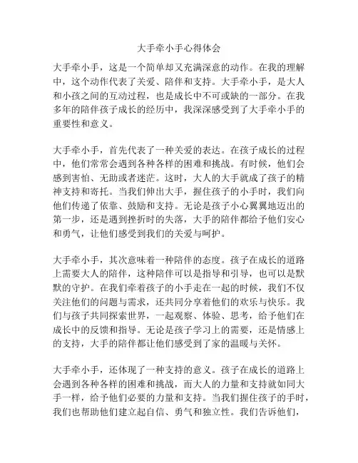 大手牵小手心得体会