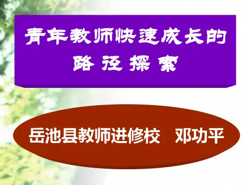 青年教师快速成长的路径探索课件