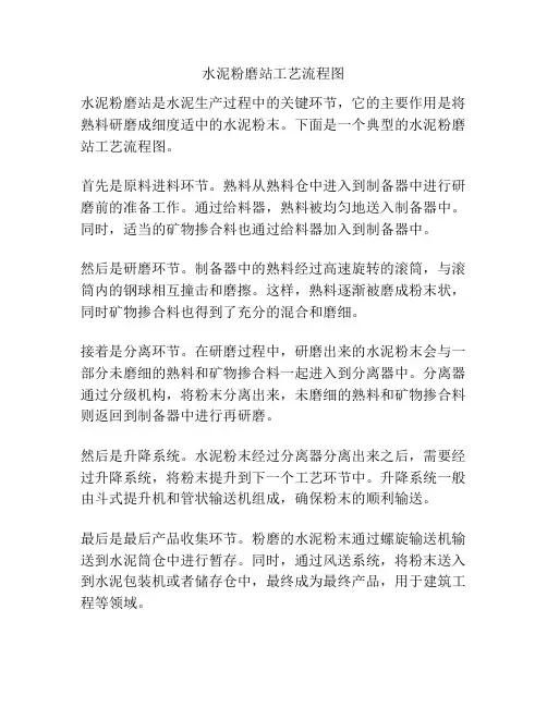 水泥粉磨站工艺流程图