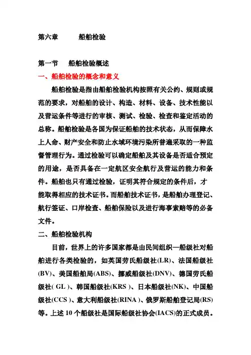 第六章  船舶检验