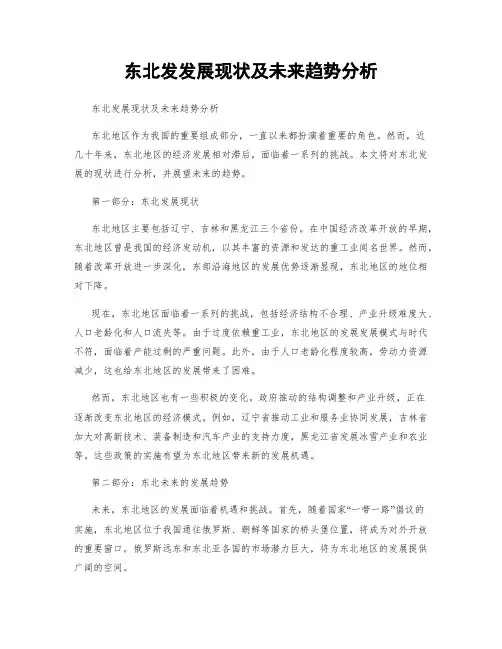 东北发发展现状及未来趋势分析