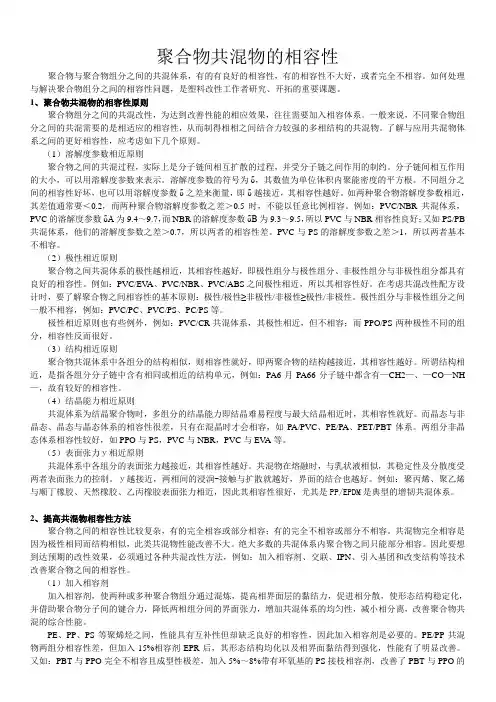 聚合物共混物的相容性