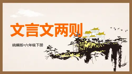 文言文文言文两则阅读赏析PPT课件