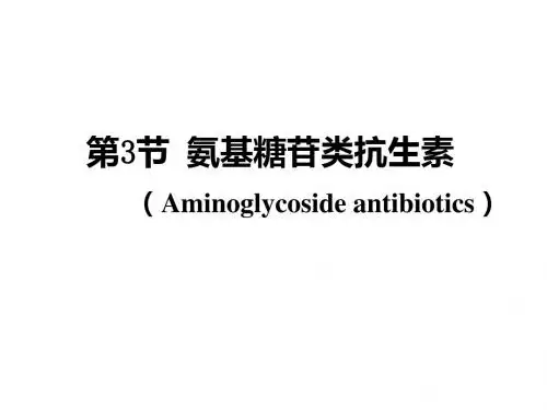 第3章3节  氨基糖苷类抗生素(护理专科)