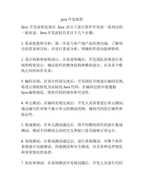 java开发流程