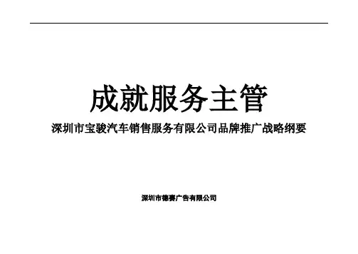 3宝骏汽车品牌推广策略概论