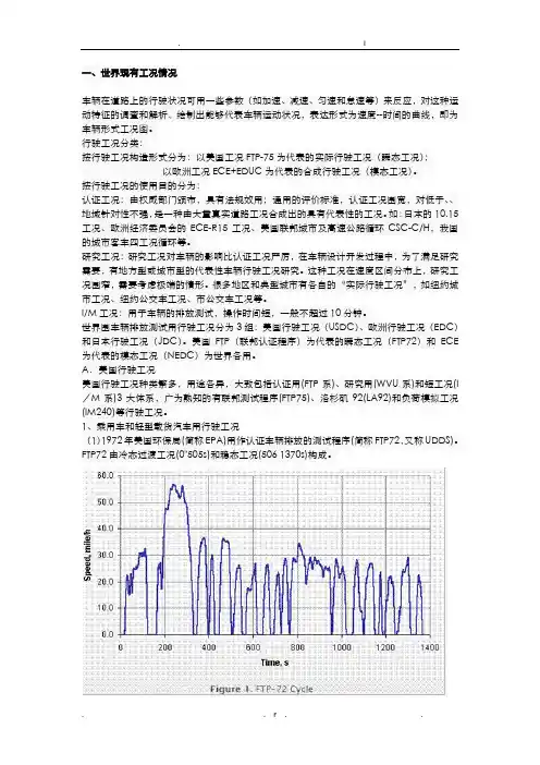 世界现有工况情况