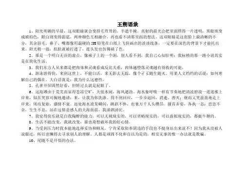 王朔语录