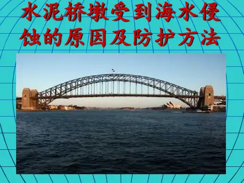 水泥桥墩受到海水侵蚀的原因及防护方法