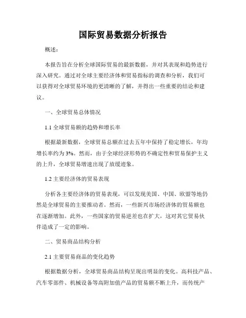 国际贸易数据分析报告