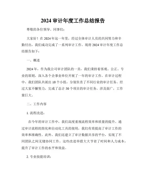 2024审计年度工作总结报告
