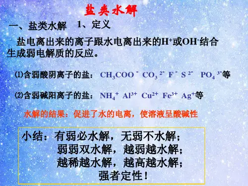 盐类水解复习PPT教学课件