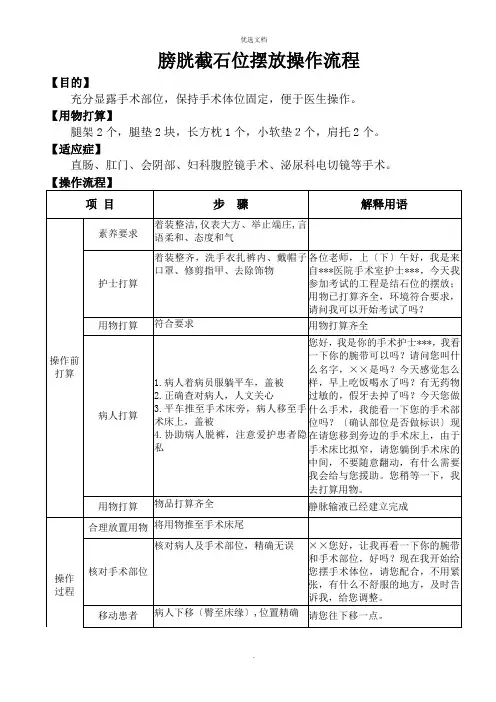 截石位流程及标准