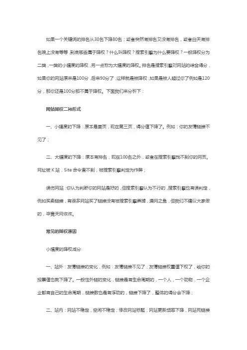 网站降权原因分析和解决办法(古怪科技)