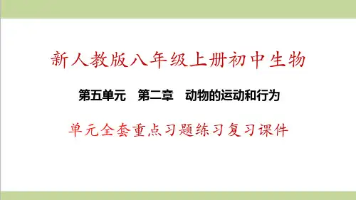 人教版八年级上册生物 第五单元 第二章 动物的运动和行为 单元全套重点习题练习复习课件