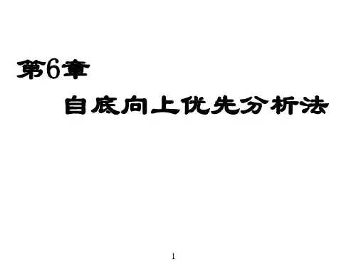 编译原理_05自底向上的语法分析方法