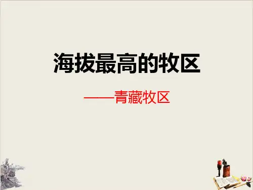 海拔最高的牧区—青藏牧区_一方水土养一方人PPT