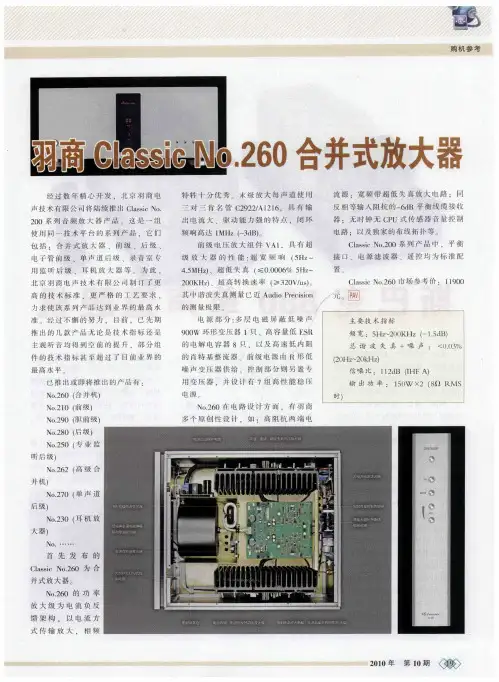 羽商Classic No.260合并式放大器
