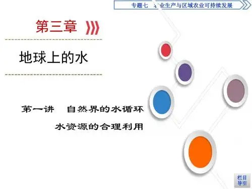 大一轮高考总复习地理课件：第3章 第1讲 自然界的水循环 水资源的合理利用