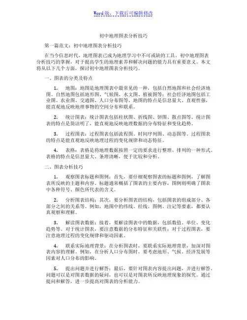 初中地理图表分析技巧