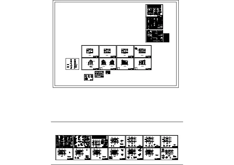 某地区三层斜屋面别墅建筑设计施工图（含结构设计）