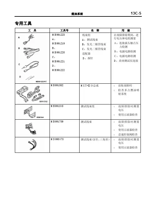 款北京吉普三菱帕杰罗速跑(SPORT)原厂维修手册(四)