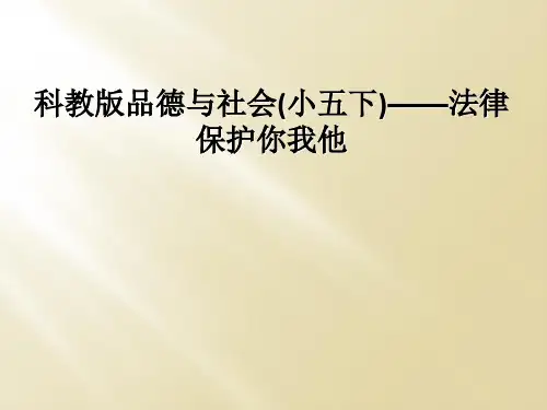 科教版品德与社会(小五下)——法律保护你我他
