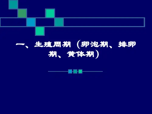 【医药健康】生殖周期及内分泌调节-PPT文档