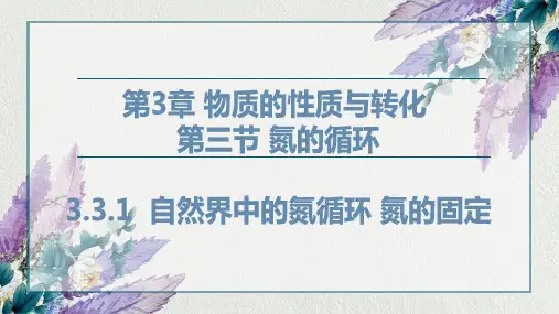 第3章第3节氮的循环自然界中的氮循环氮的固定课件上学期高一化学鲁科版必修第一册
