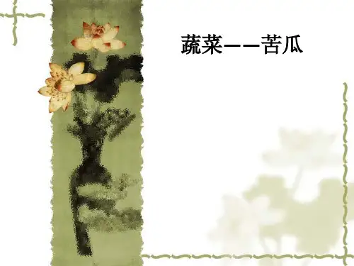 蔬菜——苦瓜ppt课件