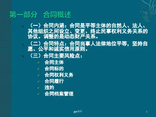 合同法律风险防范讲座ppt课件
