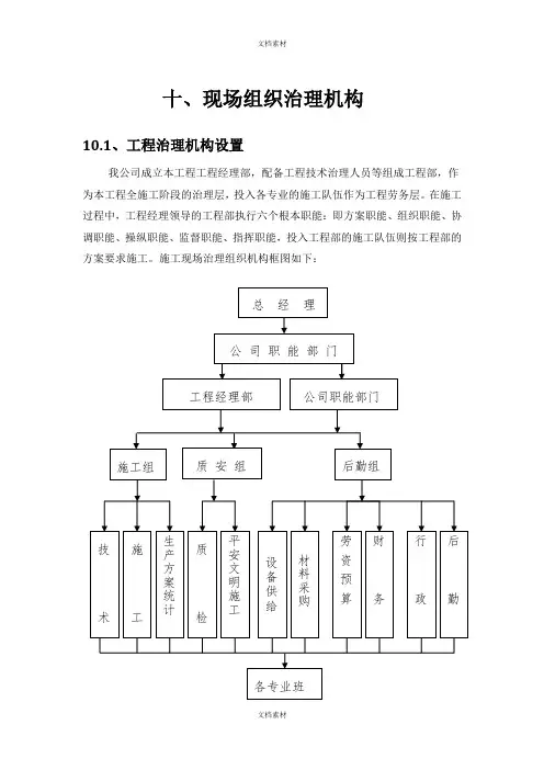 现场组织管理机构