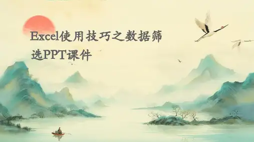 EXCEL使用技巧之数据筛选PPT课件