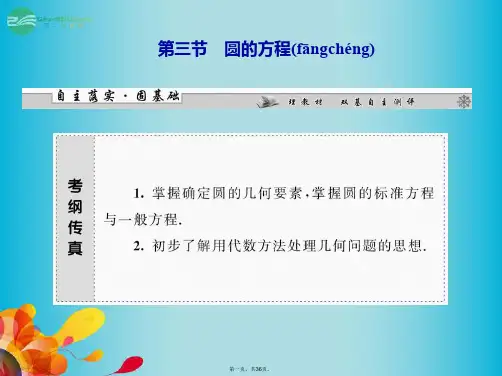 高三数学一轮复习 第八章 第三节 圆的方程课件 理 新人教A版 