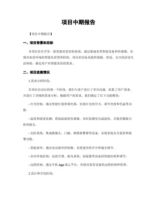 项目中期报告