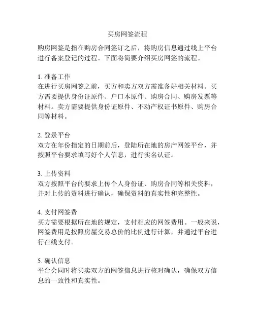 买房网签流程