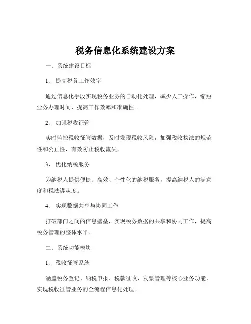 税务信息化系统建设方案