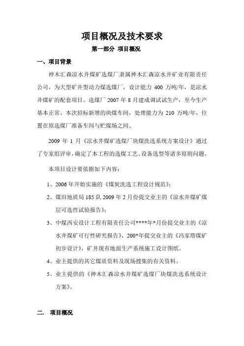 项目概况及技术要求