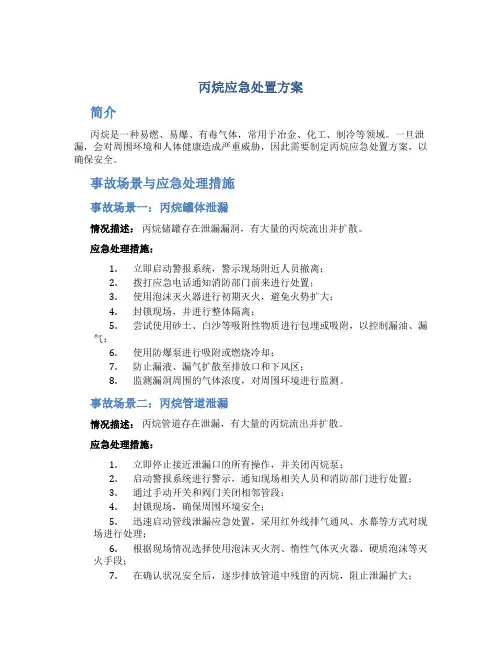 丙烷应急处置方案