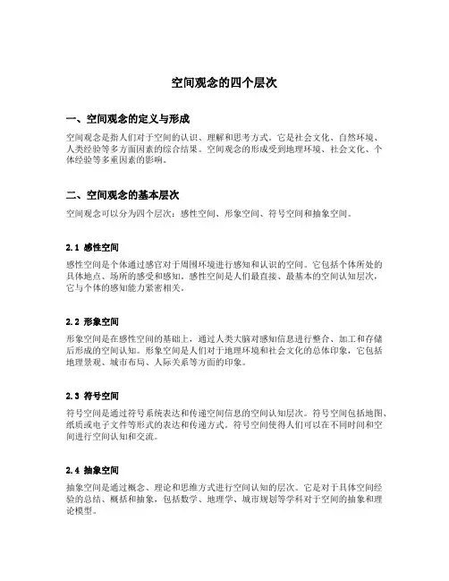 空间观念的四个层次