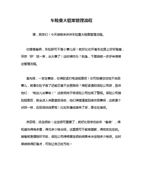 车险重大赔案管理流程