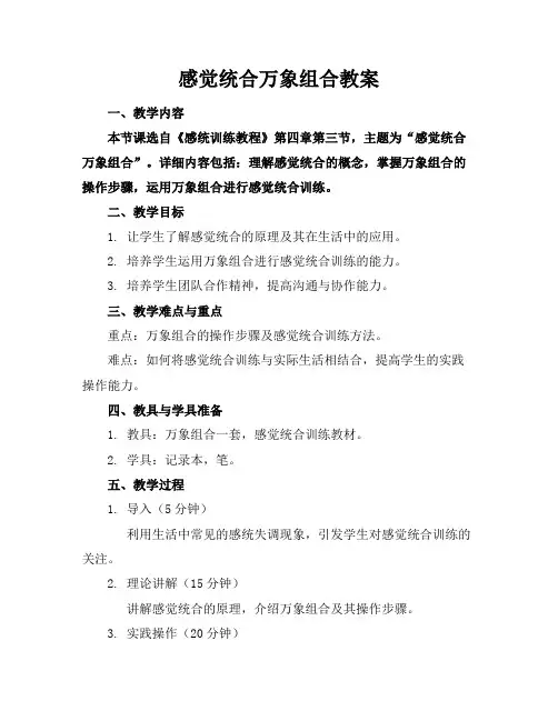 感觉统合万象组合教案