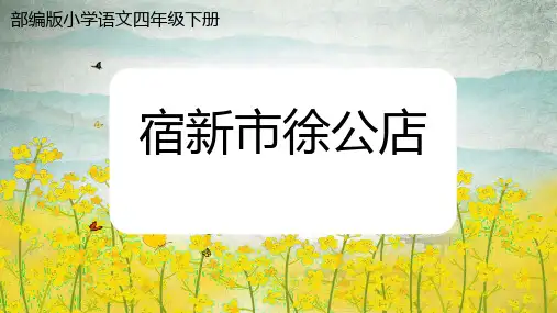 统编版语文四年级下册1古诗词三首《宿新市徐公店》课件(共17张PPT)