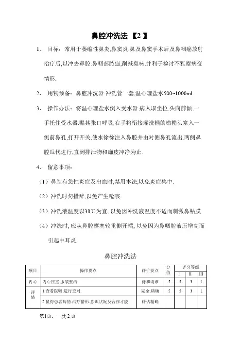 鼻腔冲洗法