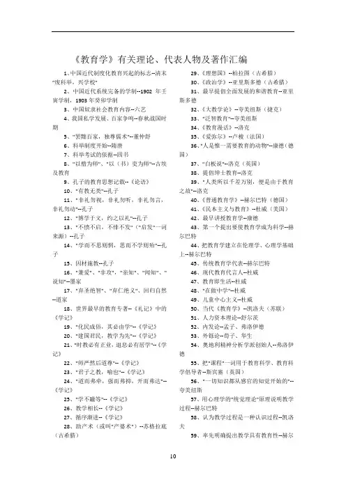 教育学名词解释1