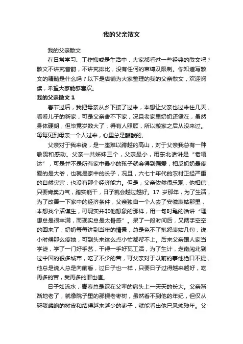 我的父亲散文