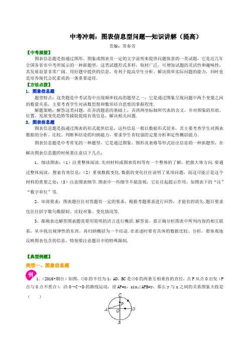数学中考冲刺：图表信息型问题--知识讲解(提高)