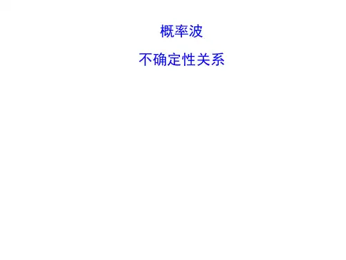 概率波、不确定性关系 课件